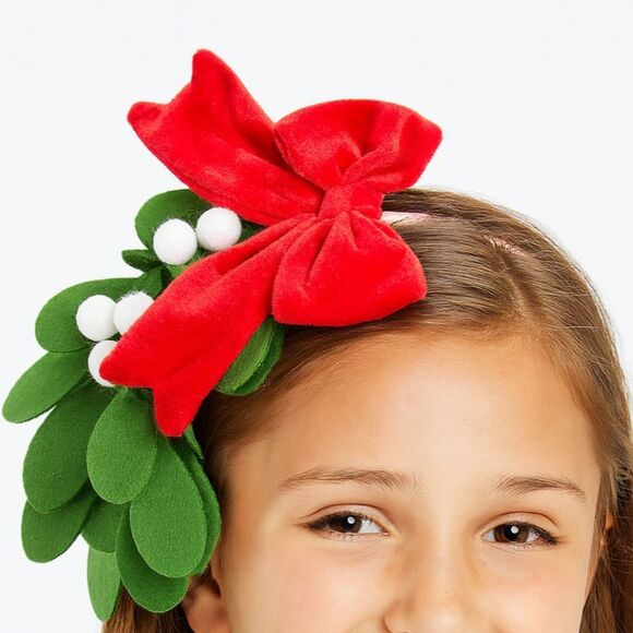 Celebrate It Other - Celebrate It Christmas Noel Mistletoe Red Bow Headband Holiday Hair Accessory